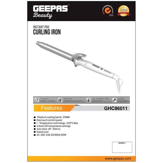 Geepas curling iron ghc86011n