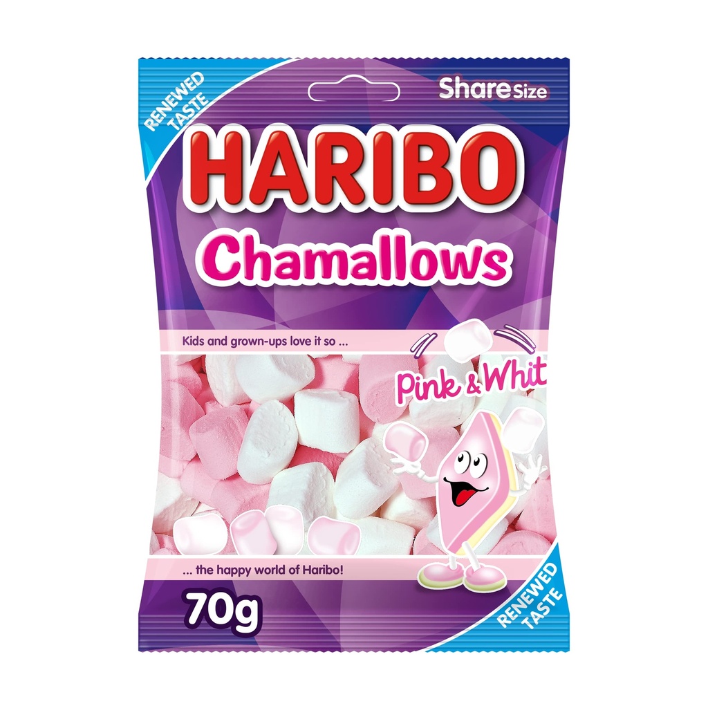 Haribo chamallows pink & white 70g