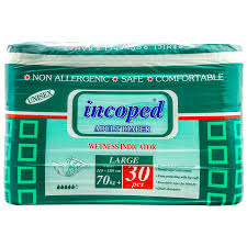 Incoped Adult Daiper Wetness L 30pcs 70kg