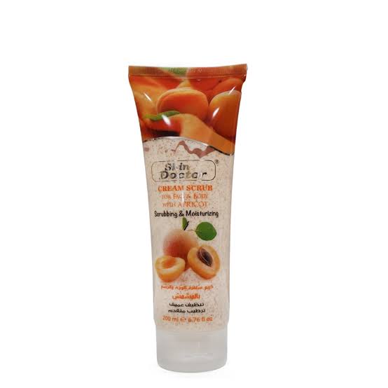 Skin doctor cream scrub apricot