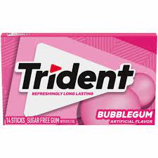Trident bubble gum 14sticks