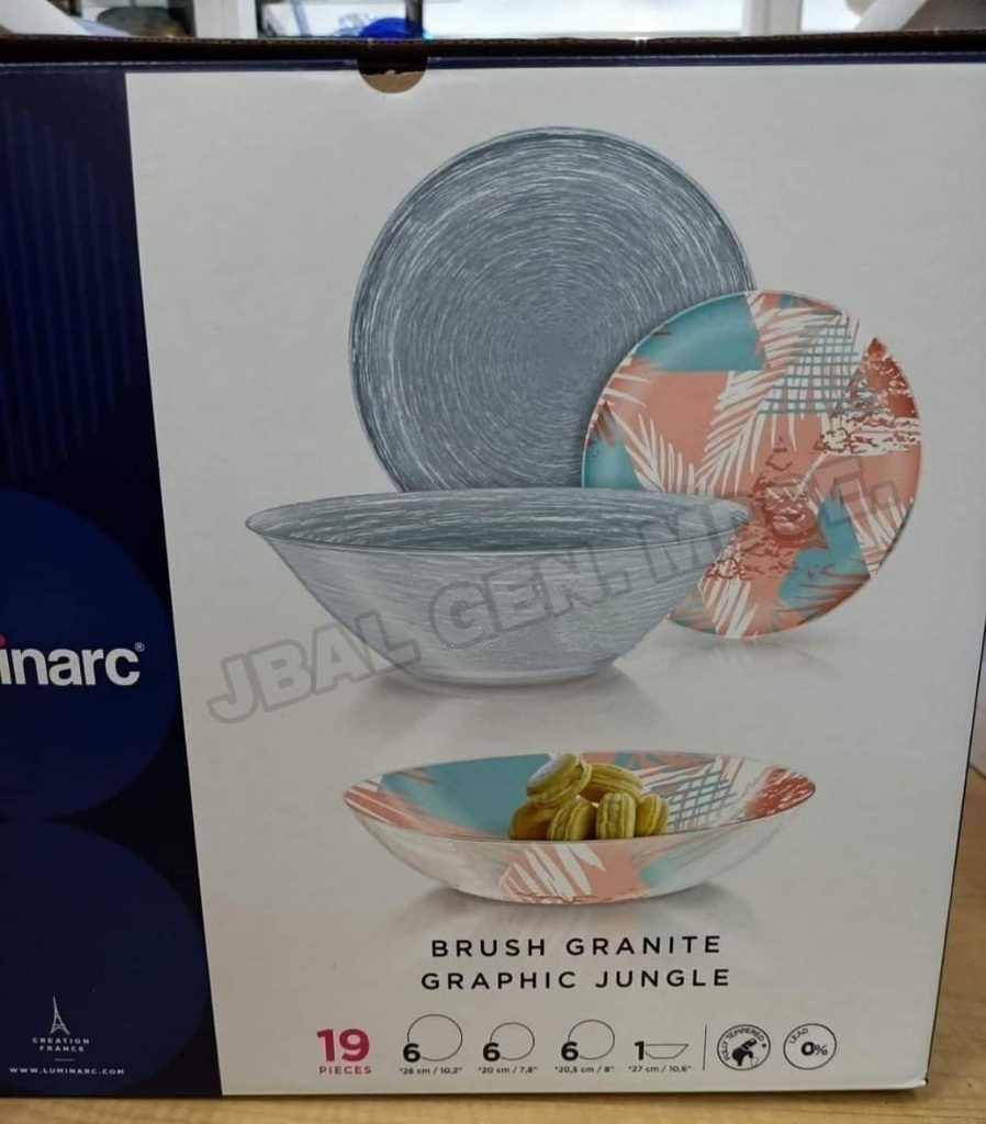 Luminarc Brush Granite Graphic Jungle 19pcs
