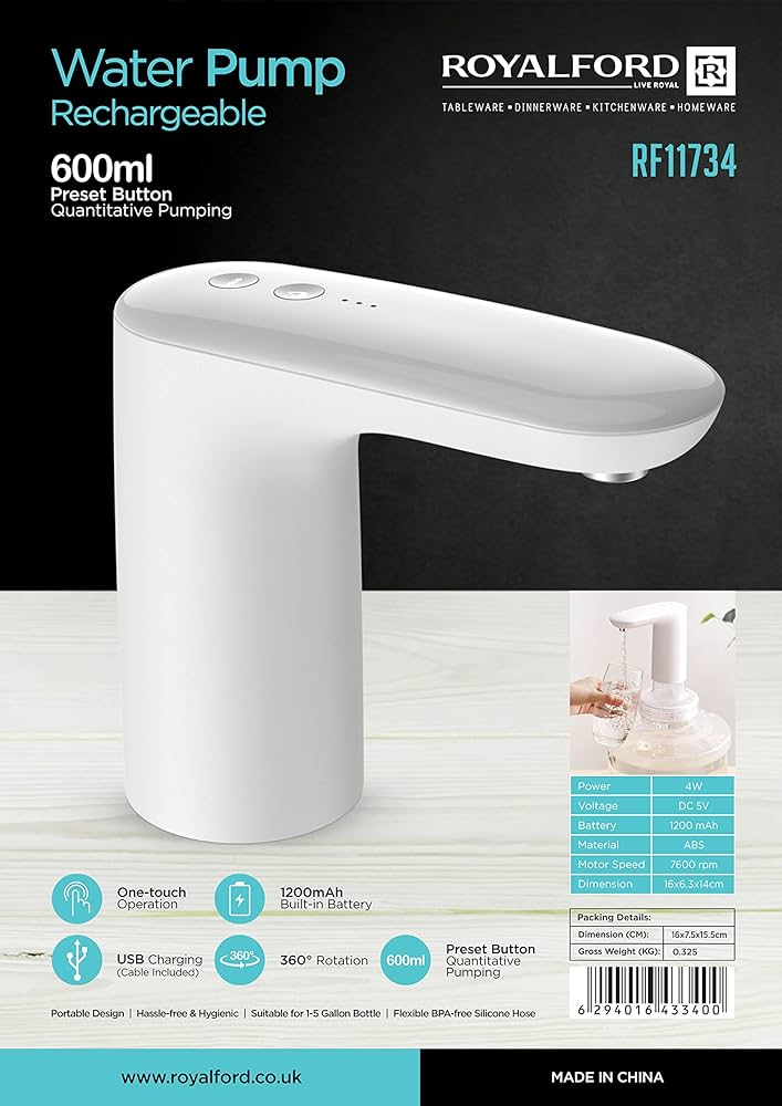 Royalford Water Pump Rechargeable  Rf11734