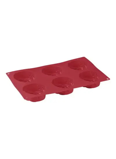 Bargner Bake-A-Wish 6 Holes Rose Mould Silicone 29x17x3CM