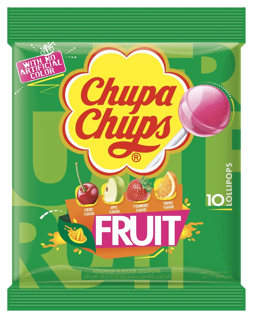 Chupa chups fruit 10 units 120ge