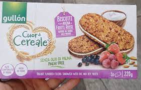 Gullon cuordi cereale biscotti fruit rossi 220g