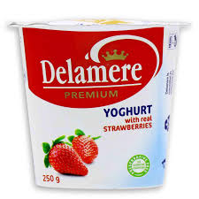 Delamere Premium Yoghurt With Real Strawberries 250ml