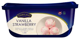 Dairyland vanilla strawberry Ice Cream 1l