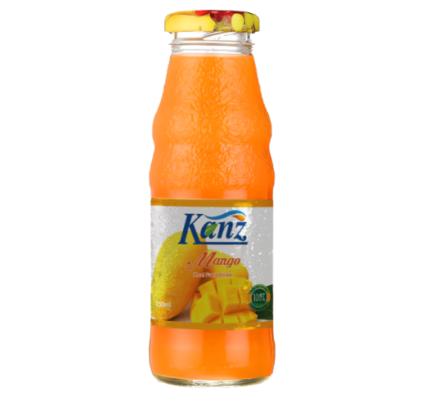 Kanz Mango bottle glass 250ml