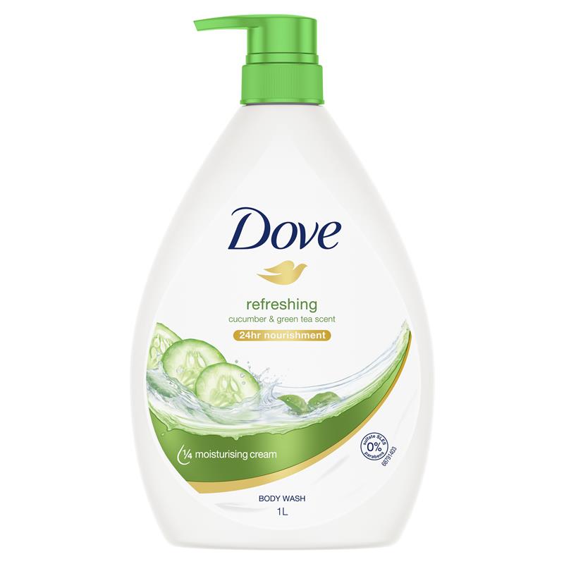 Dove Fresh Touch Microbiome Gentle Body Wash 1l