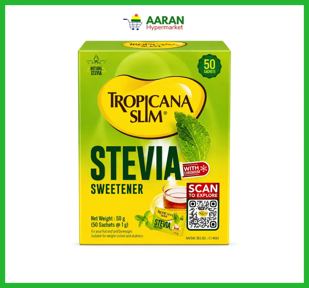 Stevia Sweetener Tropicana Slim 50g (50 Sachets @ 1g)