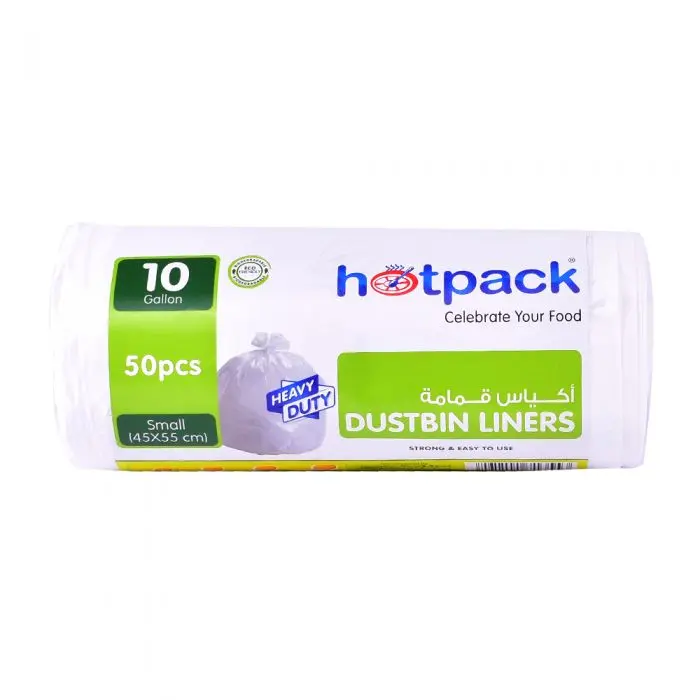 Hot Pack Dustbin Liners Trash Bag 50pc 45x55cm