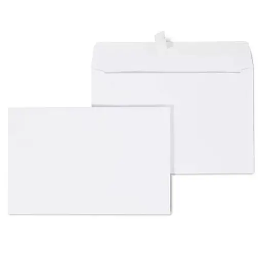 White Wallet Envelope Peel & Seal Platinum 
