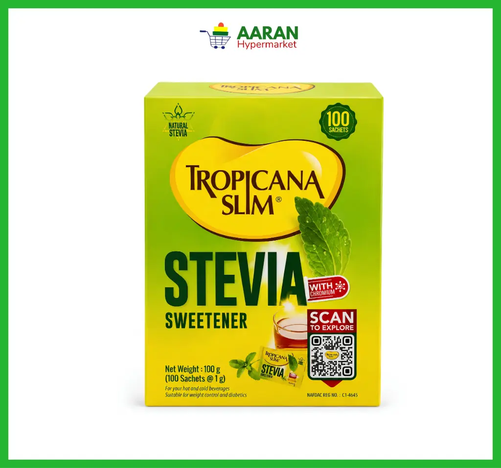 Stevia Sweetener Tropicana Slim 100g (100 Sachets @ 1g) 