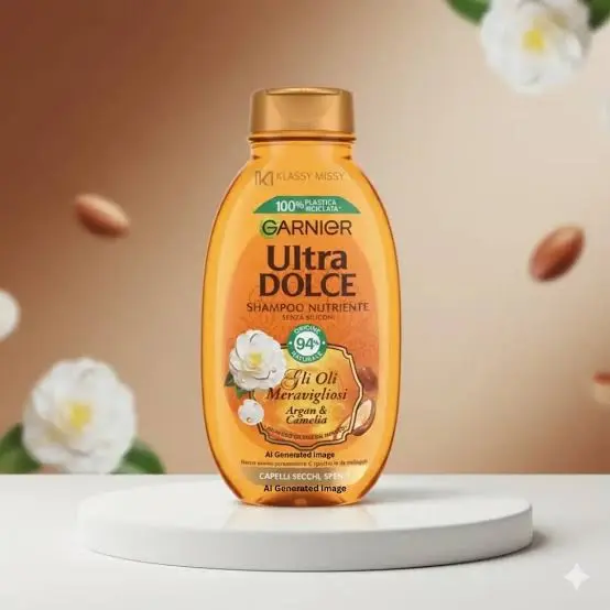 Garnier Ultra Dolce Shampoo Wonderful Oils with Argan & Camelia Oil 600ml