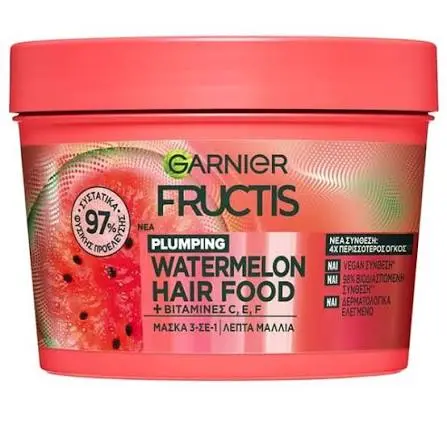 Garnier Fructis Plumping Watermelon Hair Food Mask 3-in-1 400ml