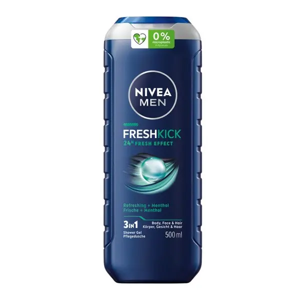 Nivea Men Fresh Kick 3-in-1 Shower Gel 500ml