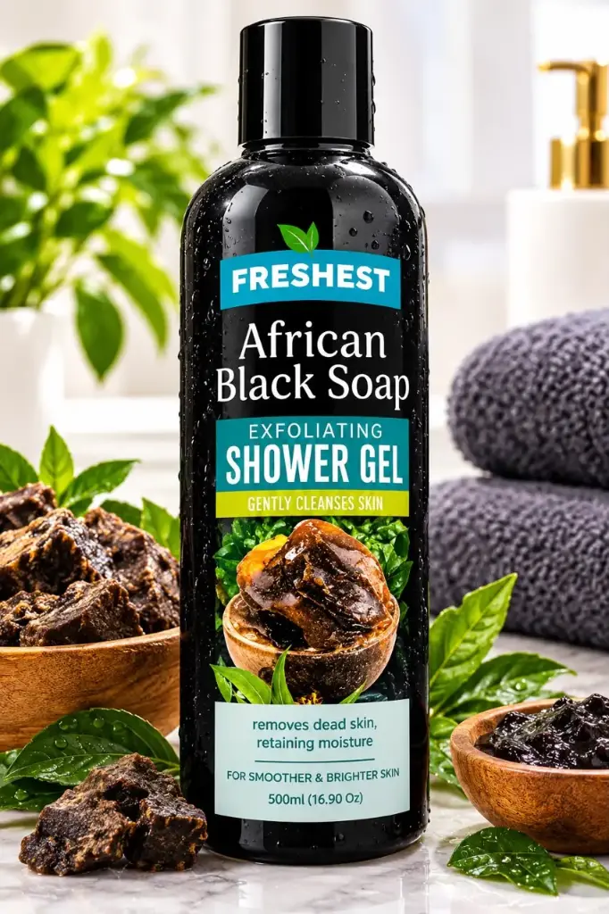 Freshest African Black Soap Shower Gel 500ml