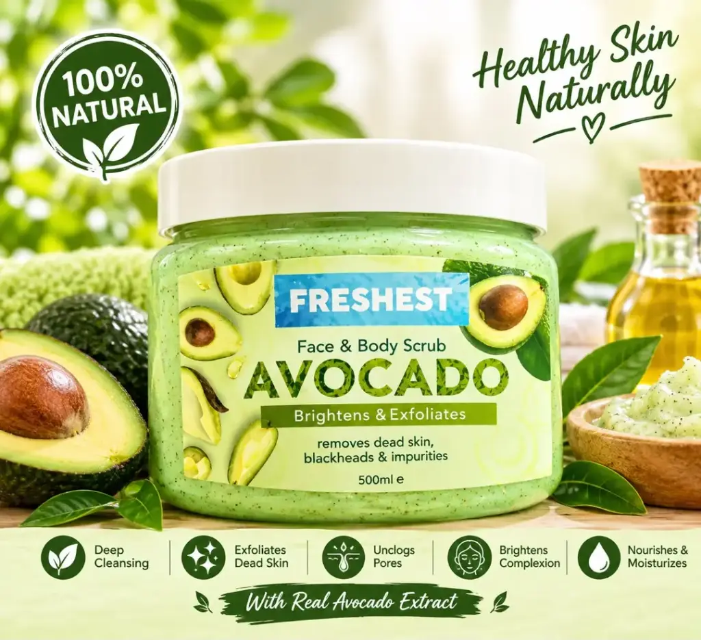 Freshest face& body scrub avocado 500ml