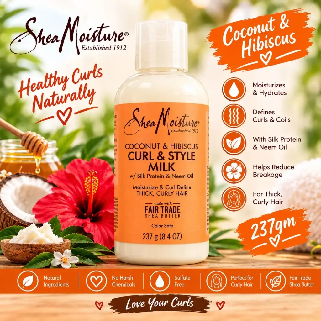 Shea Moisture Coconut & Hibiscus Curl & Style Milk 237ml