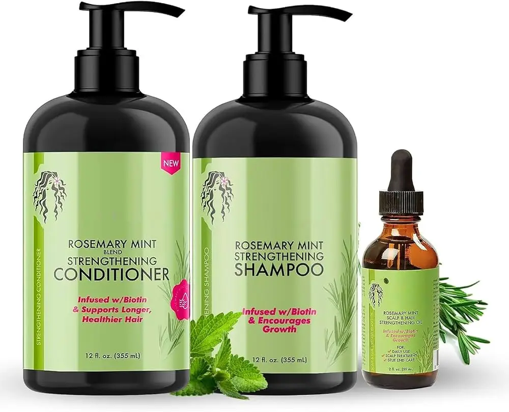 King Love Beauty Rosemary Mint Strengthening Shampoo and Conditioner 420 ml+ 420g