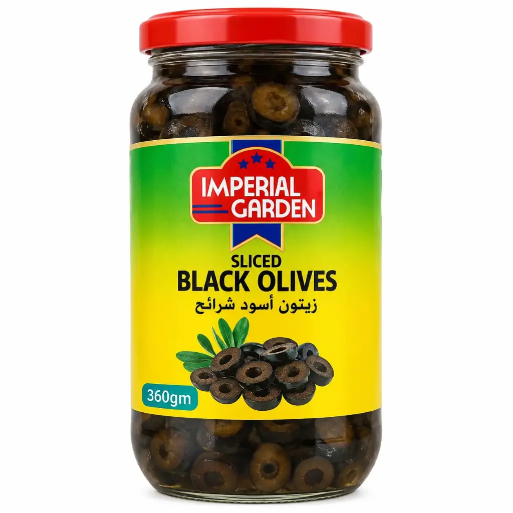 Imperial Garden Sliced Black Olives 360g