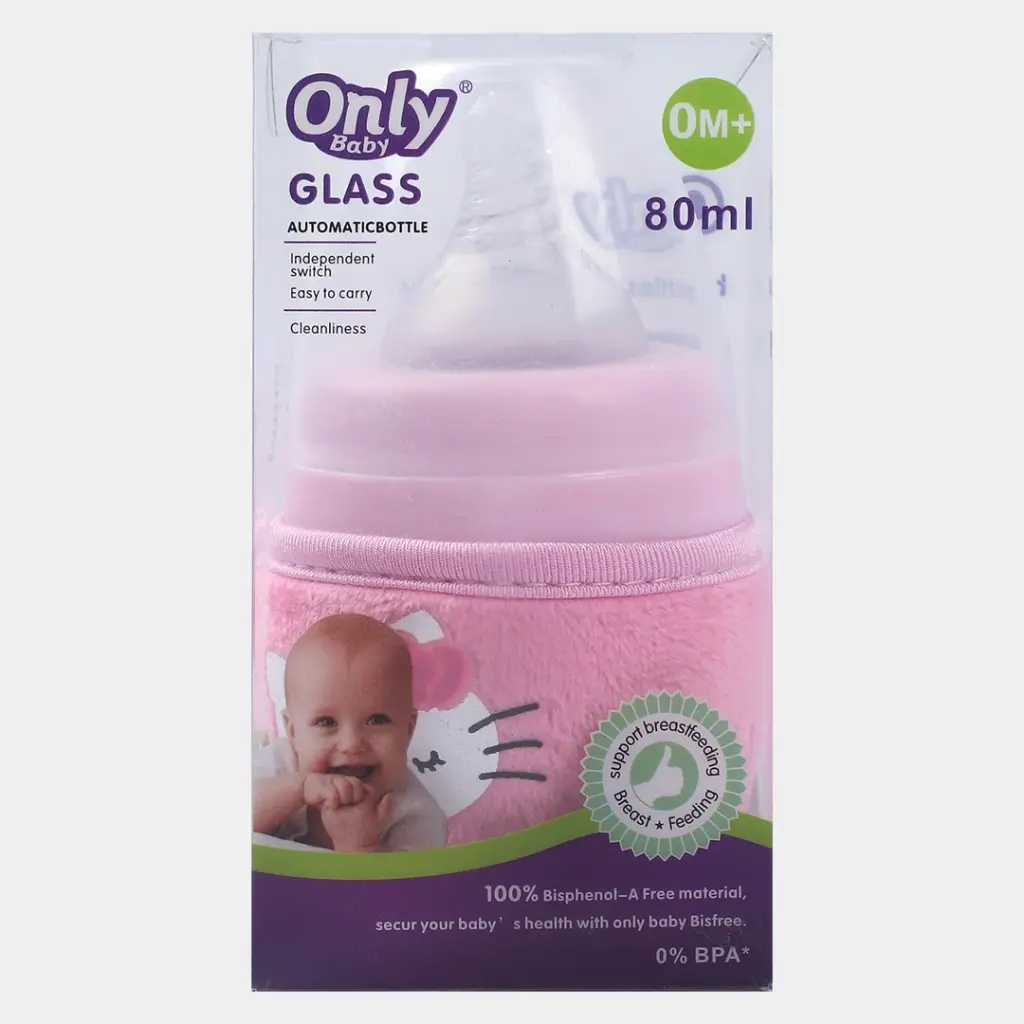 Only Baby Glass Feeding Bottle 80ml