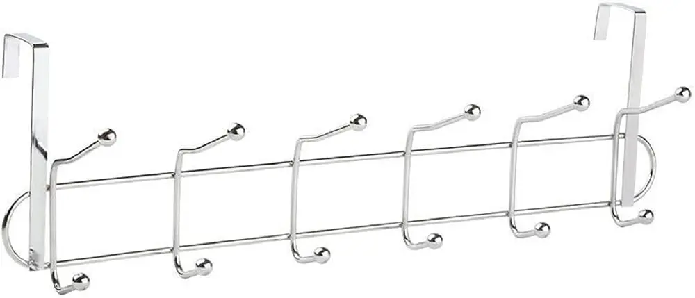  Multifunctional metal over-the-door and wall hook organizer