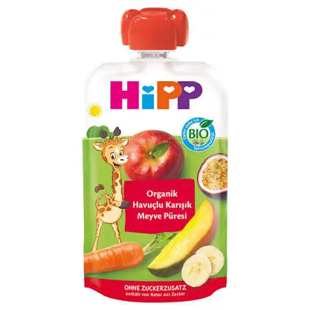 Hip organik havuclukarisik meyve puresi 100gr
