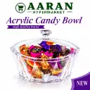 Acrylic Diamond-Cut Candy Bowl Large