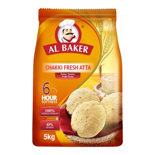 [A18517] Al baker chakki fresh atta whole wheat 5kg