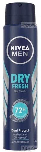 [A24843] Nivea Men Dry Fresh Dual Protect 200ml