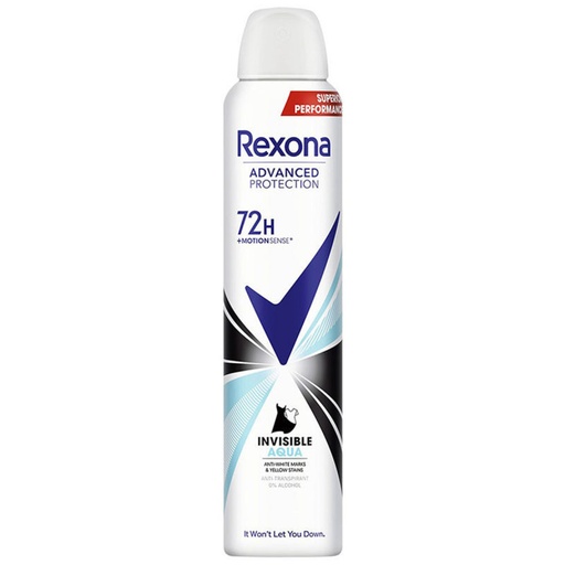 [A25490] Rexona Invisible 72h Anti Stain Deo Spray 200ml