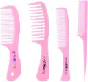 4-piece plastic hair styling comb sets