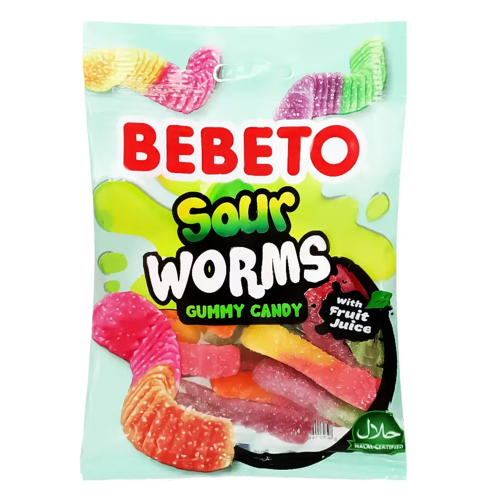 Bebeto Sour Worms Gummies 80g
