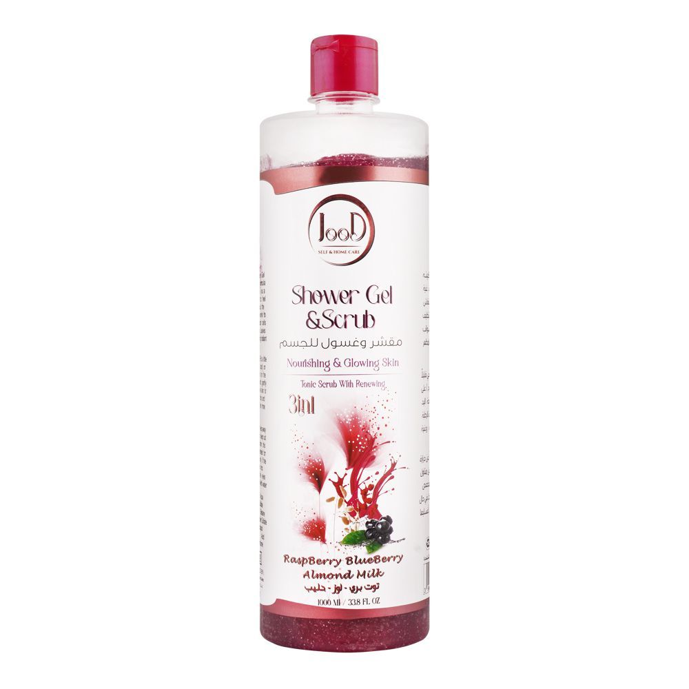 Jood shower gel & scrub raspberry blueberry 1000ml