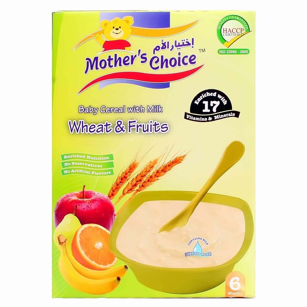 Mothers Choice Cereal Wheat+Vegtable 250gr