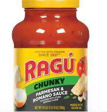 Ragu chunky sauce permesan 680g