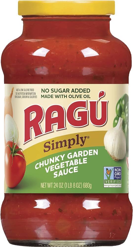 Ragu Simply chunky garden no sugar added 680g