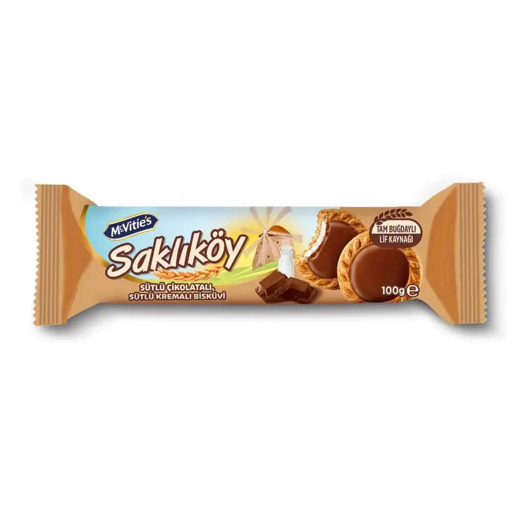 Ulker Saklikoy sutlu cikolatalive sutlu kremali 100g