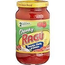 Ragu Chunky Sauce Tomato Garlic&Onion 396g