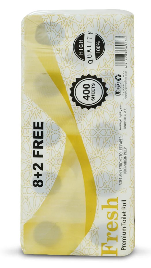 Fresh premium toilet roll 400 sheets