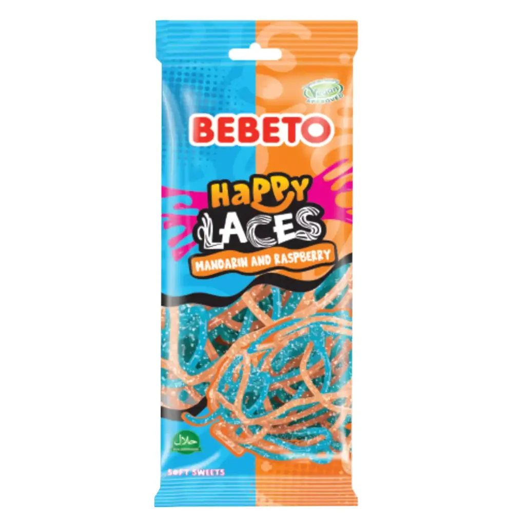 Bebeto Laces Raspberry & Mandarin Flavor 75g 