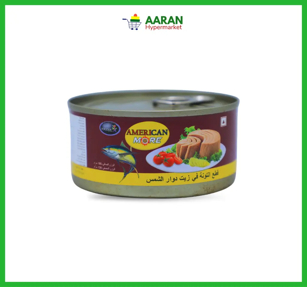 American More Tuna Chunks In Sunflower Oil 185g
