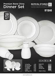 Royalford Dinner Set 28pcs Rf11048