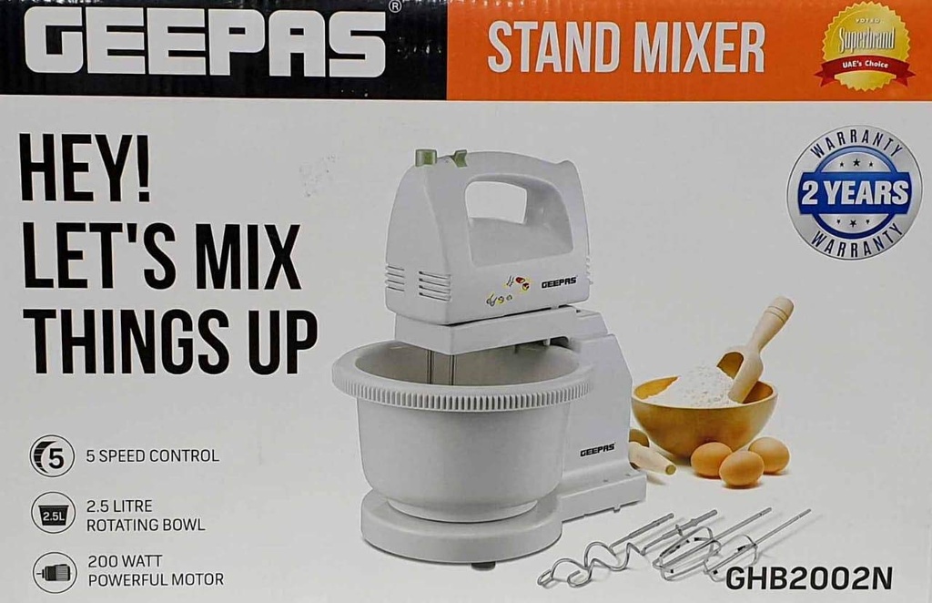 Geepas stand mixed ghb2002n
