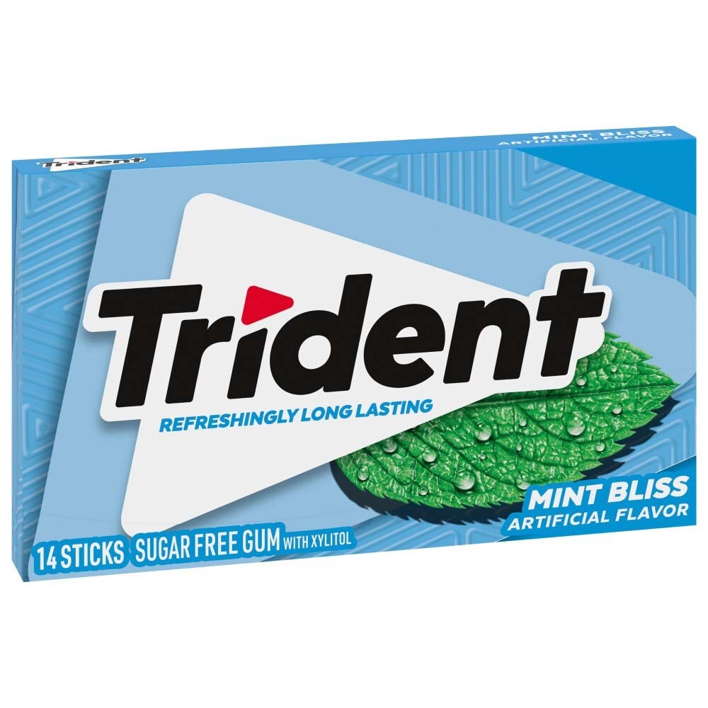 Trident refreshingly long lasting mint bliss 14sticks