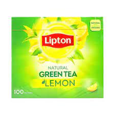 Lipton natural green tea lemon 100 tea bags