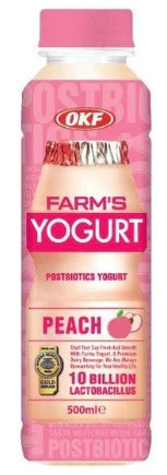 Farm's yogurt peach 500mle