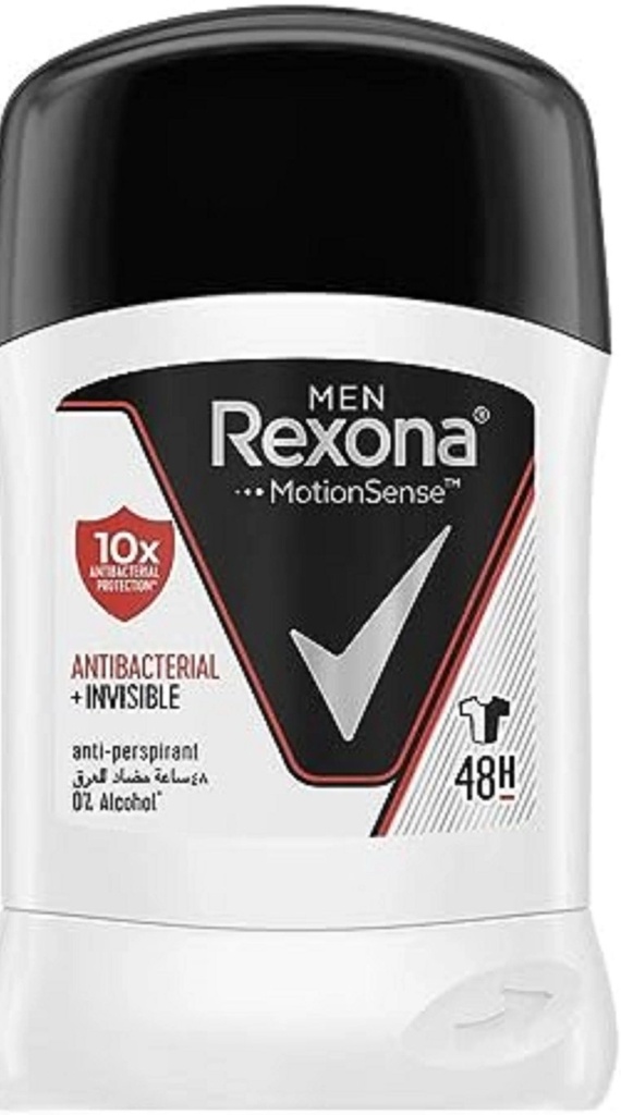 Deo rexona antibavterial+invisible 40gr